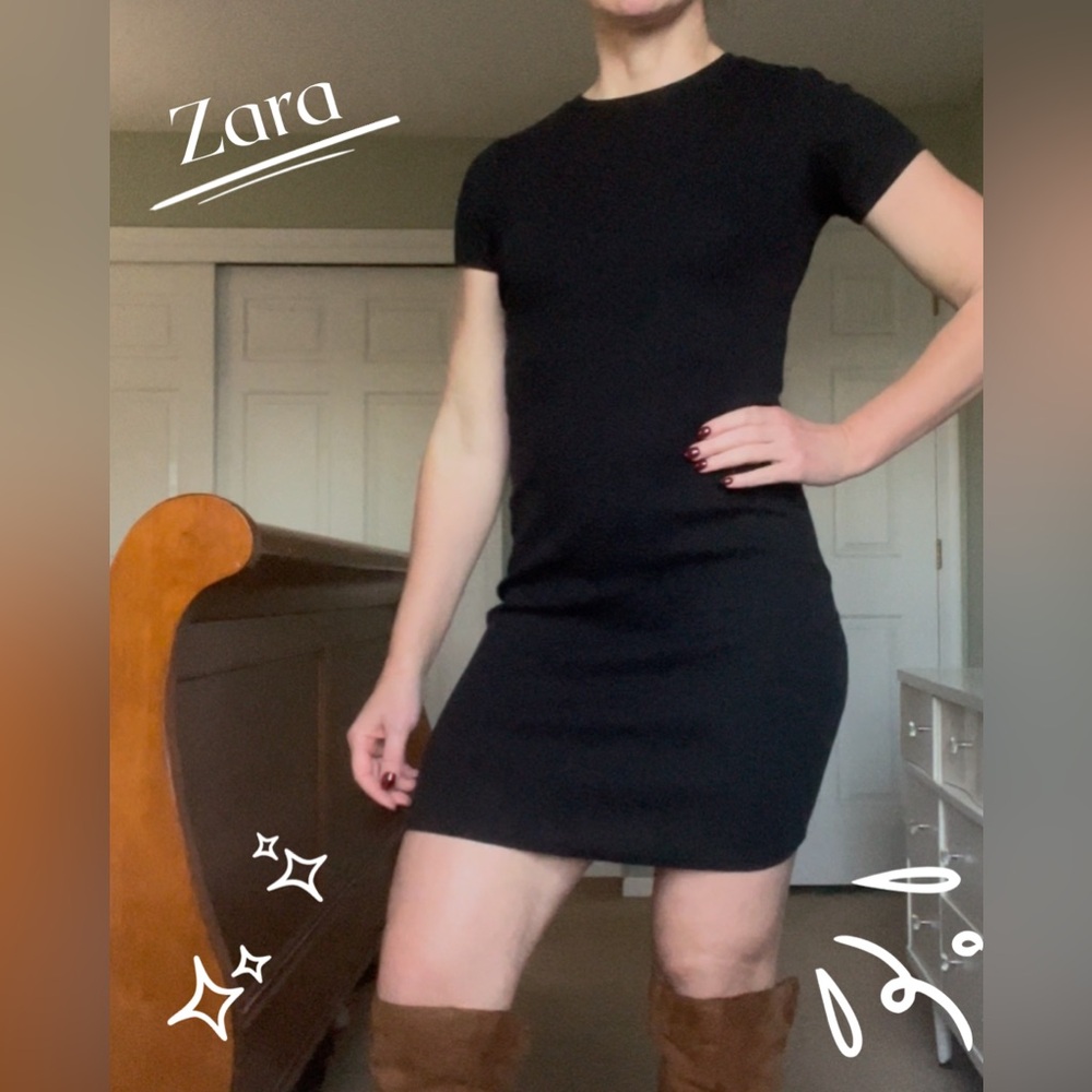 Women’s Zara Black Cotton Dress